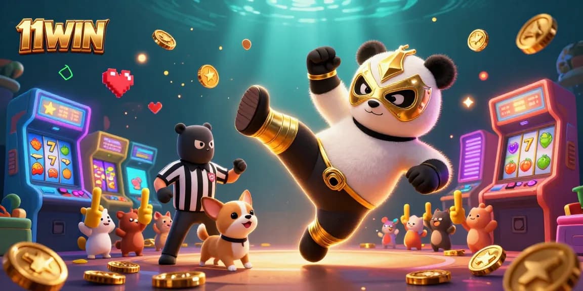 Engage with the thrilling world of 11WIN slots featuring colorful characters and dynamic elements.