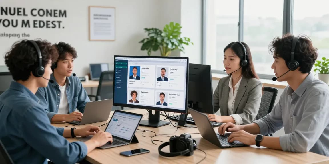 動態客戶服務團隊在現代辦公室中利用美洽提供創新解決方案。