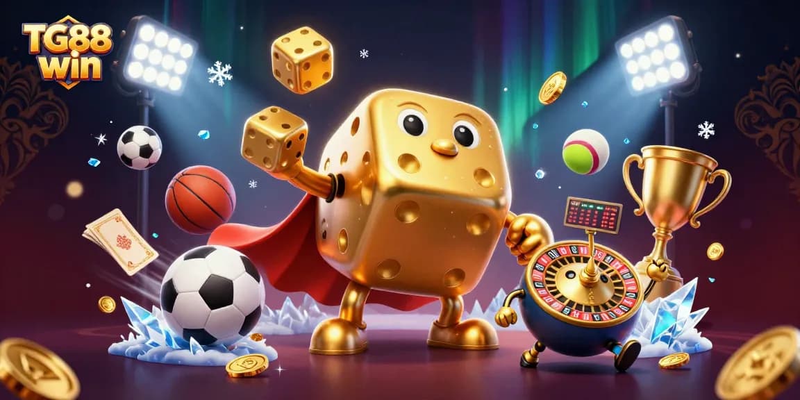 Unleash your winning potential with TG88 win in a dynamic 3D casino scene.