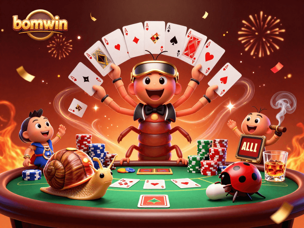 Players enjoy bomwin poker with dynamic characters and vibrant casino elements.