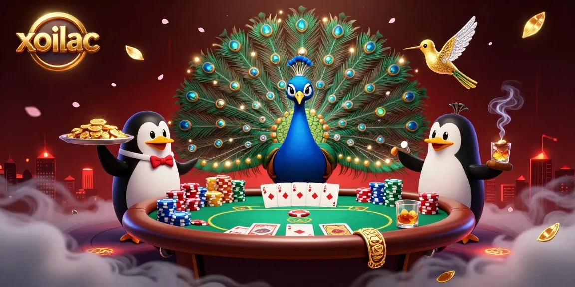 Xoilac provides a stunning online gambling scene with vibrant characters and exciting poker elements.