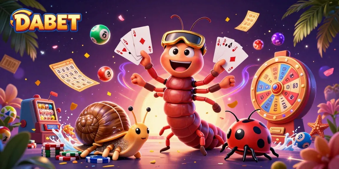 DABET captivates players with a vibrant online casino scene featuring unique characters and dynamic game elements.