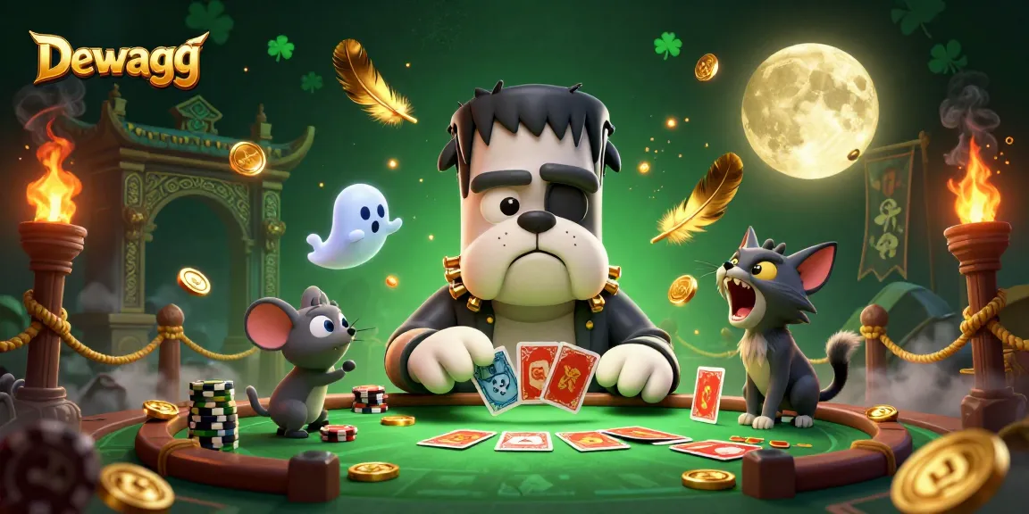 Dewagg showcases a lively gaming scene with characters and casino elements, enhancing the thrill of gambling.