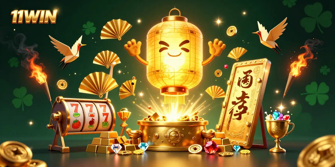 Win exciting jackpots at 11WIN with stunning visuals of a night market casino and dynamic gaming elements.