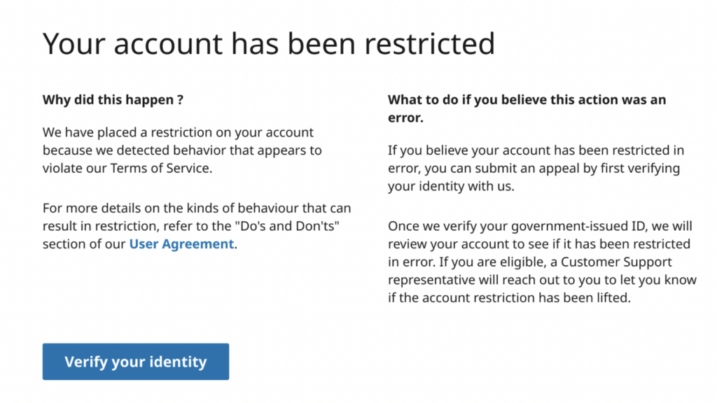 LinkedIn Account Restricted